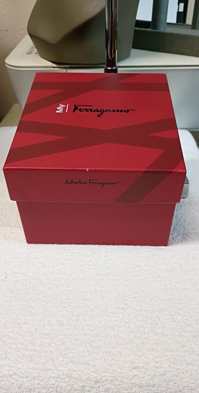 Salvatore Ferragamo Red Patterned Accessory Box